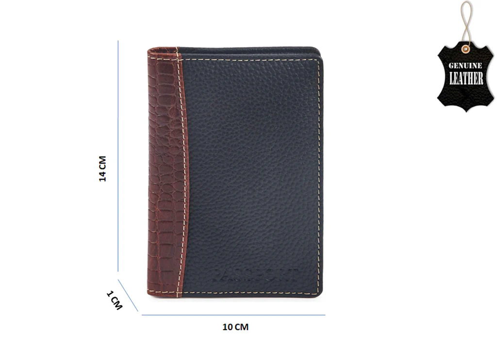 RFID Security Lined Leather Passport Holder Full Grain Cow Hide Leather. Style number: 11017 Hide & Chic - Image 2