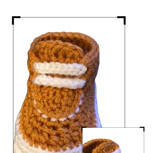Crochet pattern high top sneakers
