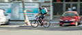 Delivery rider on electric bike