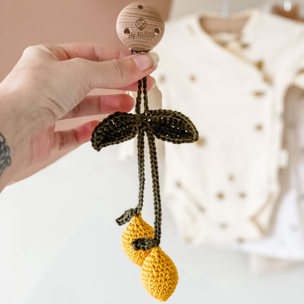 Crochet pattern car hanging lemon slices by By KUUS
