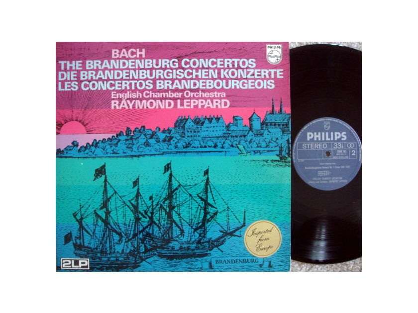Philips / LEPPARD, - Bach 6 Brandenburg Concertos, NM, 2 LP Set!