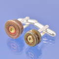 personalised custom cufflinks made from the clients own bullets