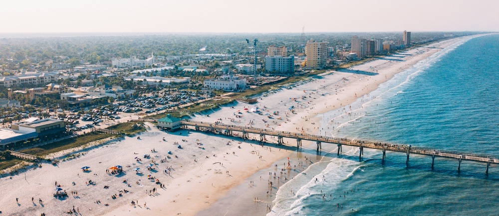 Photo by Lance Asper on Unsplash arial drone shot of Jackson Beach Florida