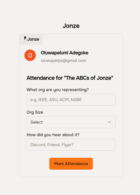 Attendance Tracking