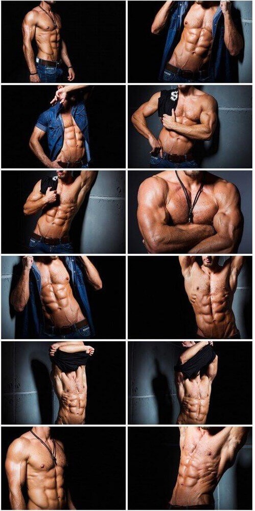 Мускулистый, сексуальный торс молодого человека, идеальный пресс