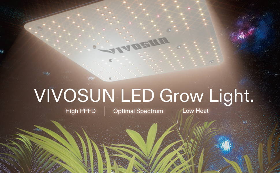 VIVOSUN LED Grow Light with High PPFD, Optimal Spectrum, Low Heat