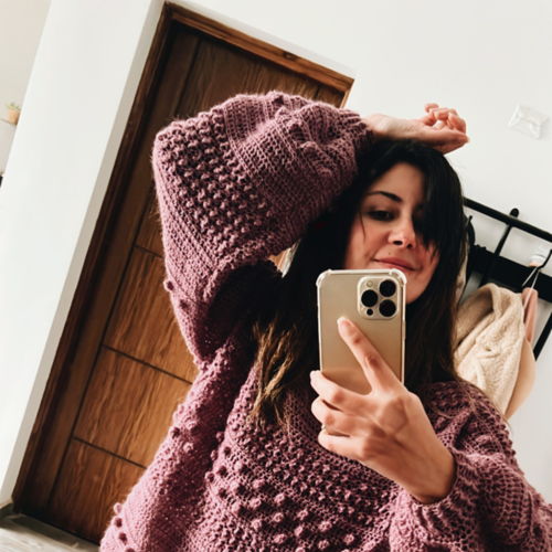 Padrão de crochê de suéter Jasmine Coral