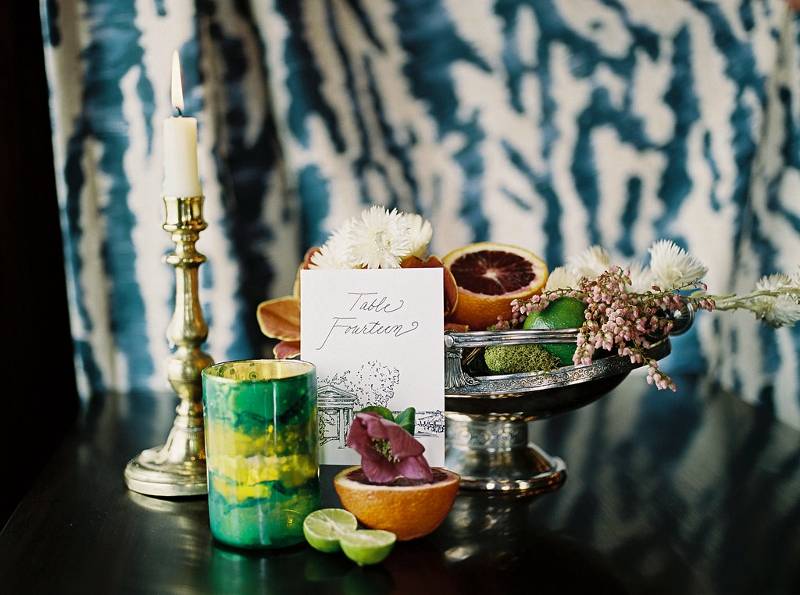 Blood orange in centerpiece