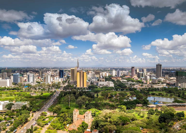 city on kenya from afar