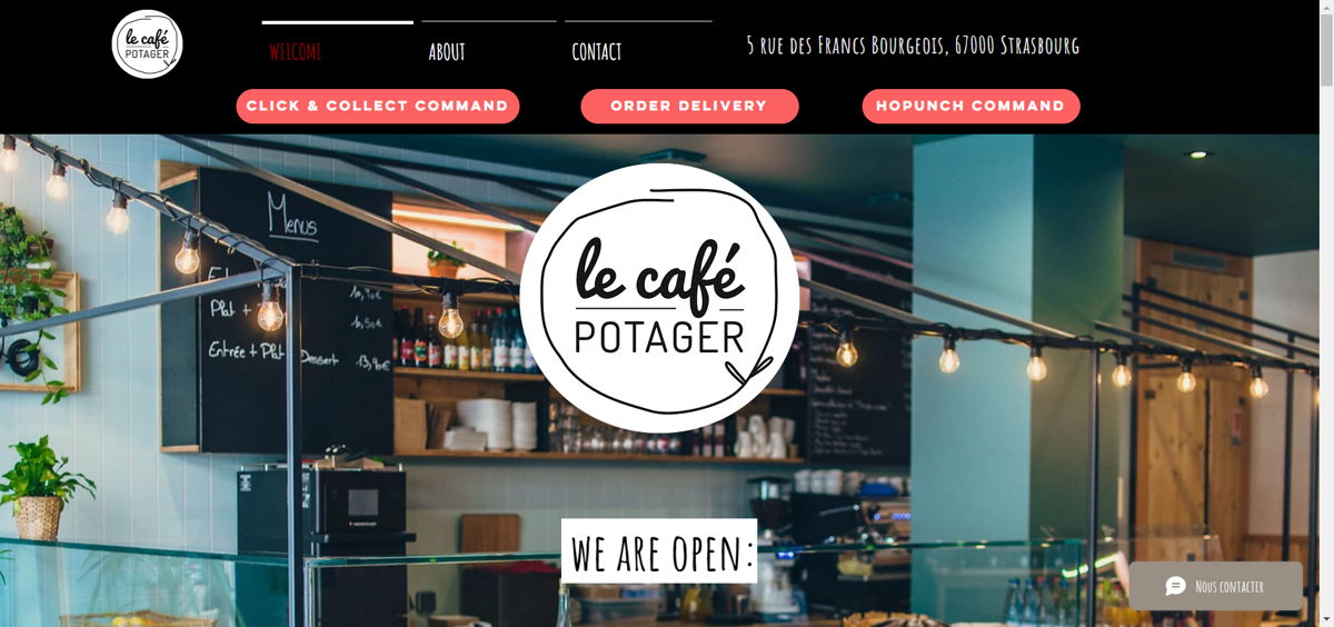 Screenshot of La Café Potagar, from the cafe & coffee shop websites collection.