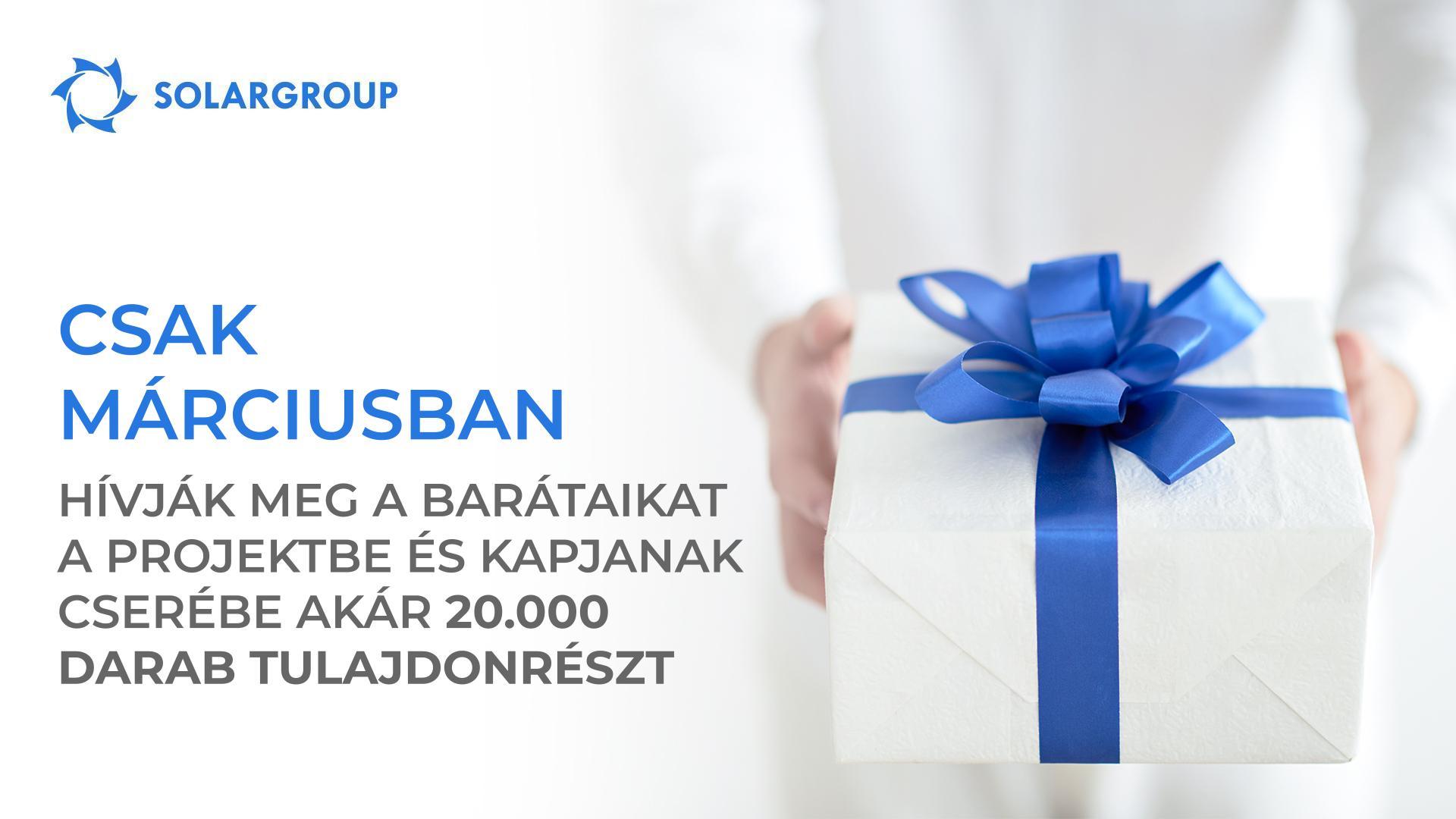 „Ajándék egy barátnak": hívják meg a barátaikat — kapjanak cserébe akár 20.000 tulajdonrészt