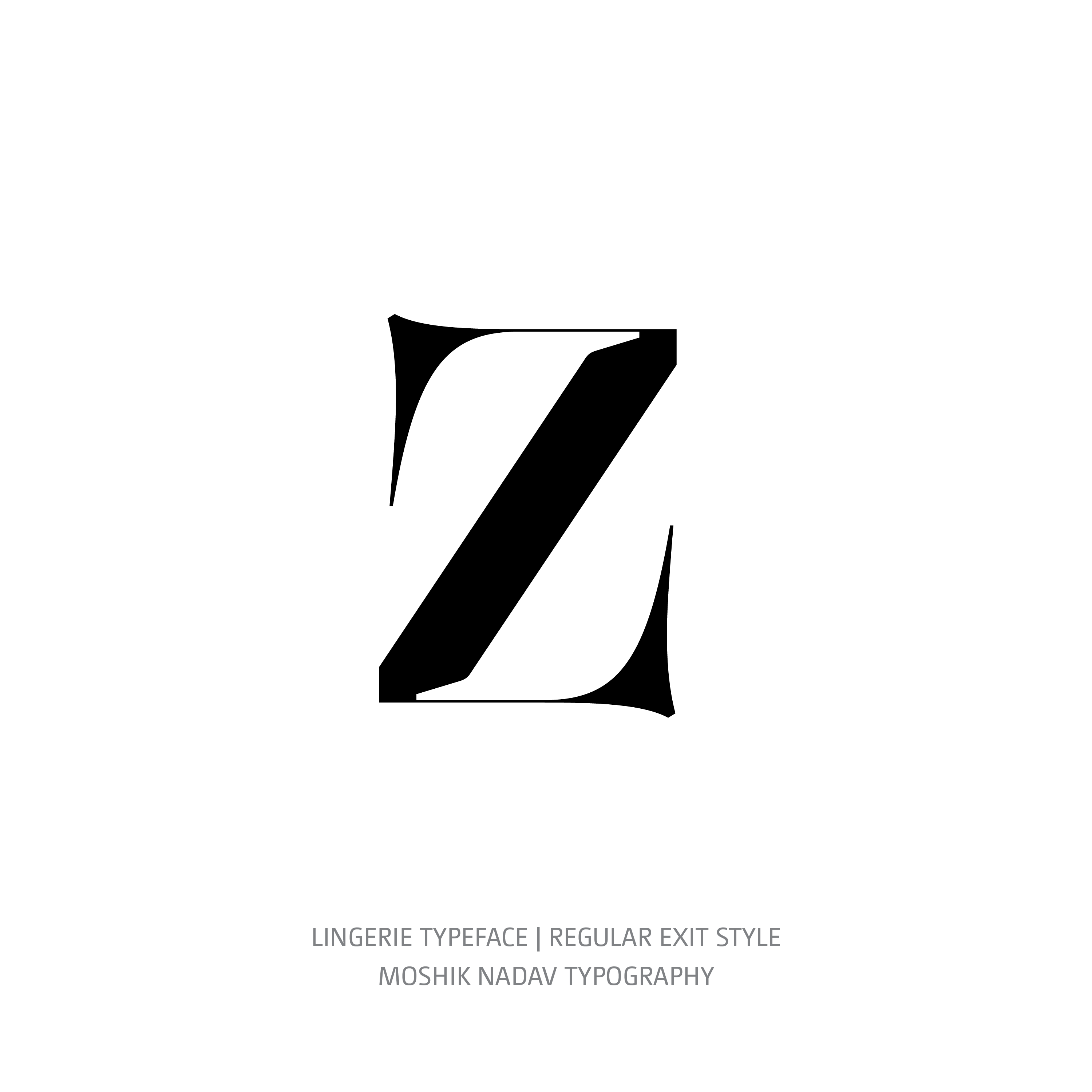 Lingerie Typeface Regular Exit z