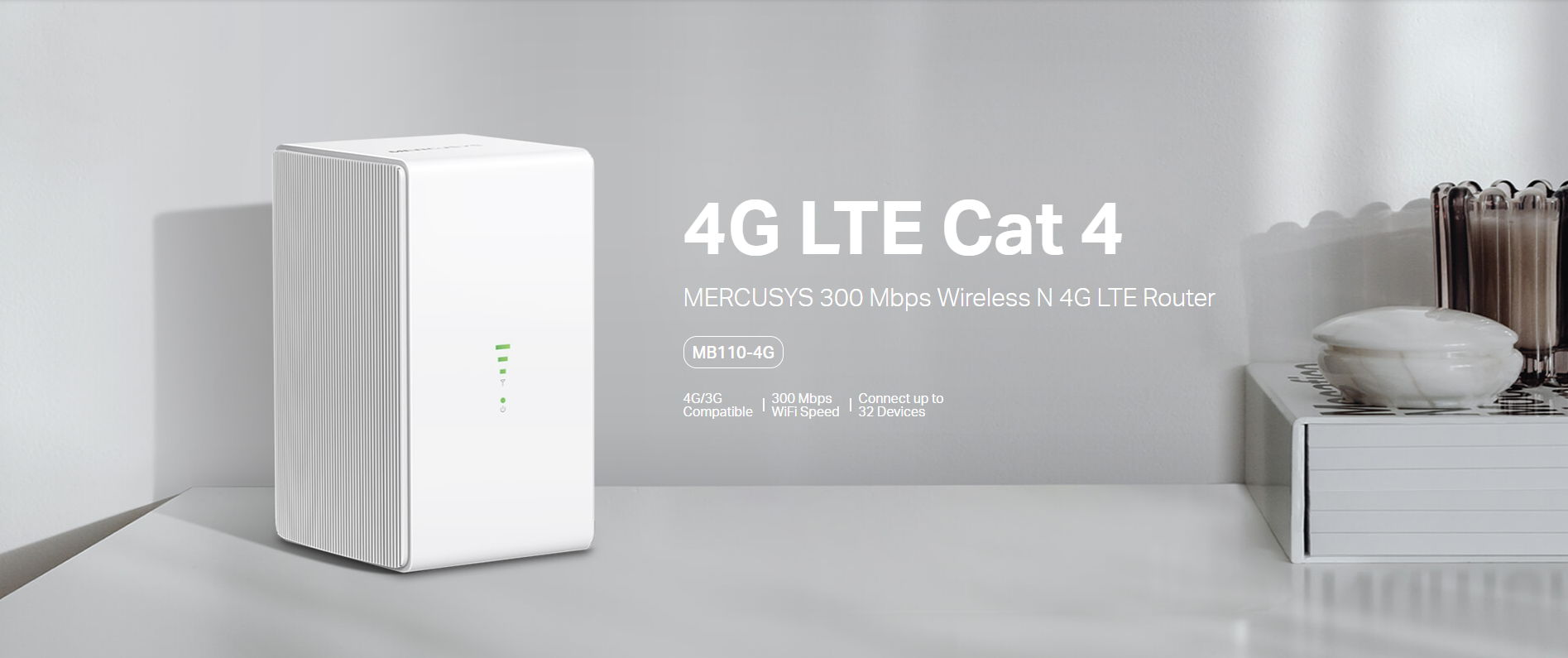 Mercusys MB110-4G 300Mbps Wireless N 4G LTE Router