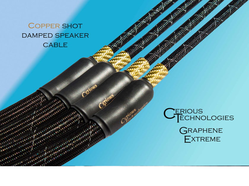 Cerious Technologies Graphene Extreme Speaker cables 8' set Speaker