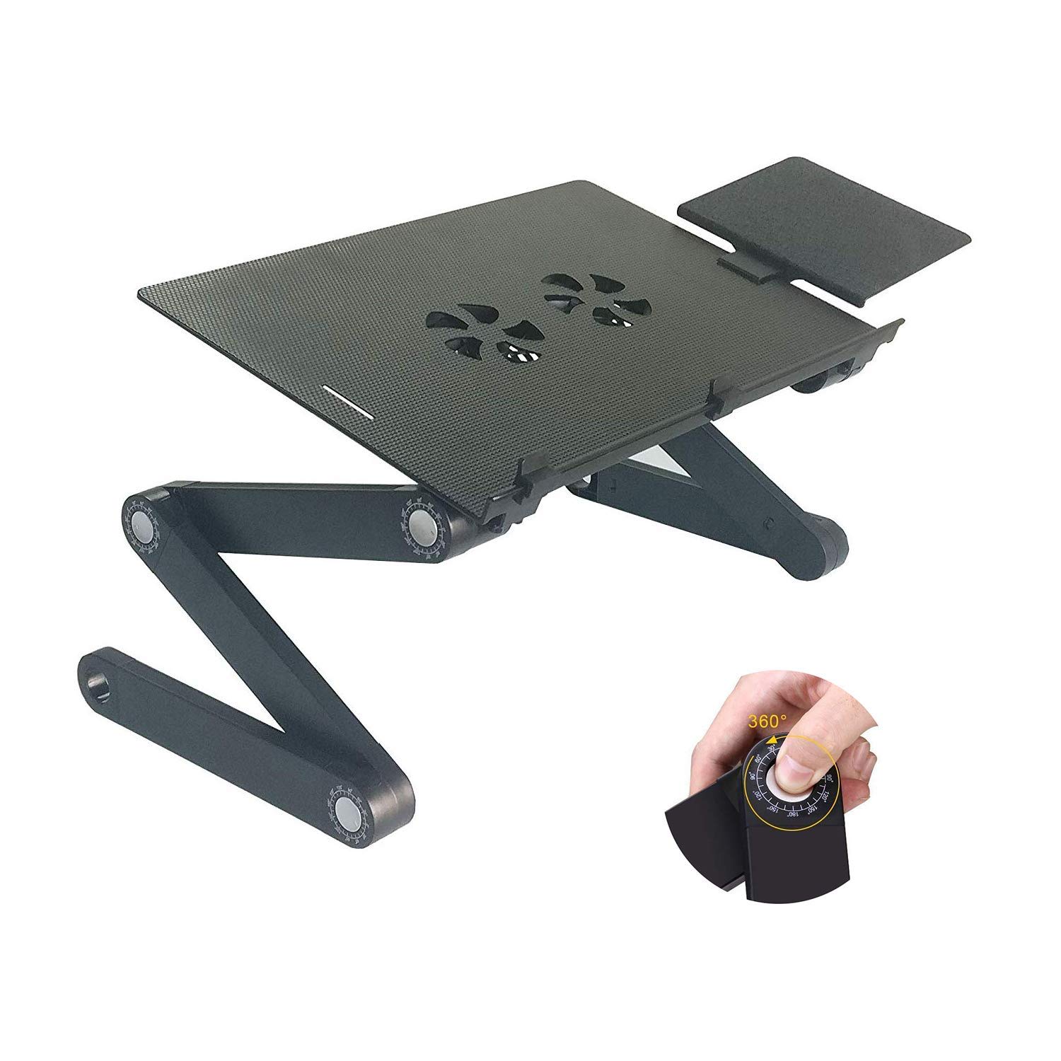AOOU Portable Adjustable Laptop Stand with Cooling Fans vs MeFee