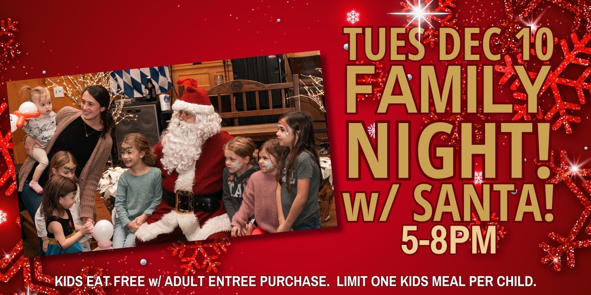 It's Our December Family Night...w/ SANTA! promotional image