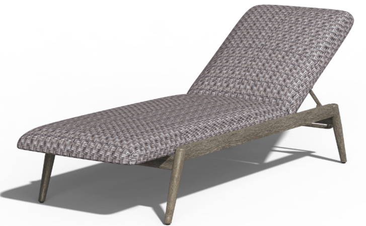 Provence Gia All Weather Wicker Aluminum Chaise Lounge Adjustable Patio Poolside Lounging
