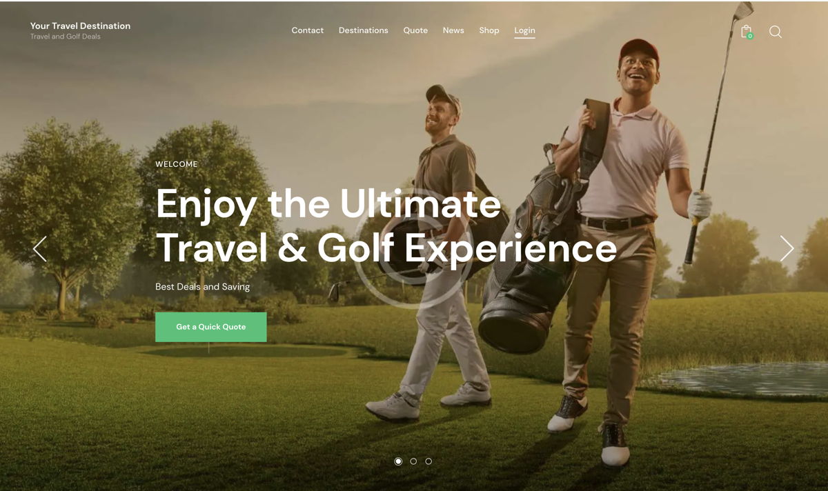 Screenshot of Tee Links, from the ecommerce websites collection.