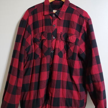 Vintage black and red flannel 