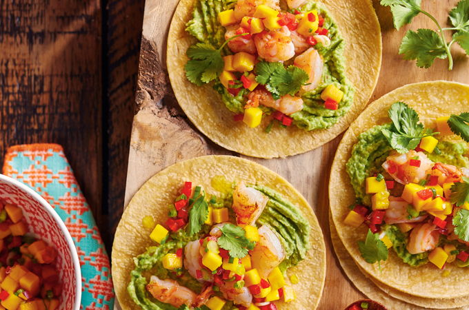Shrimp Tacos with Mango Salsa