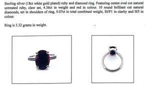 Natural Ruby & Diamond Ring (4.36ct)