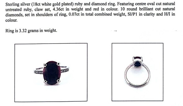 Natural Ruby & Diamond Ring (4.36ct)