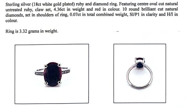 Natural Ruby & Diamond Ring (4.36ct)