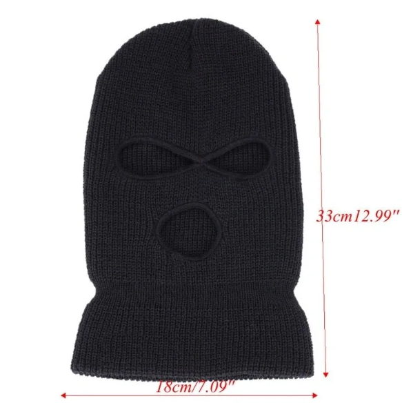 3 holed woven black. Balaclava SAS Style Windproof Mask Neck Warmer Ski Hat Fishing AU Motorcycle - Image 6