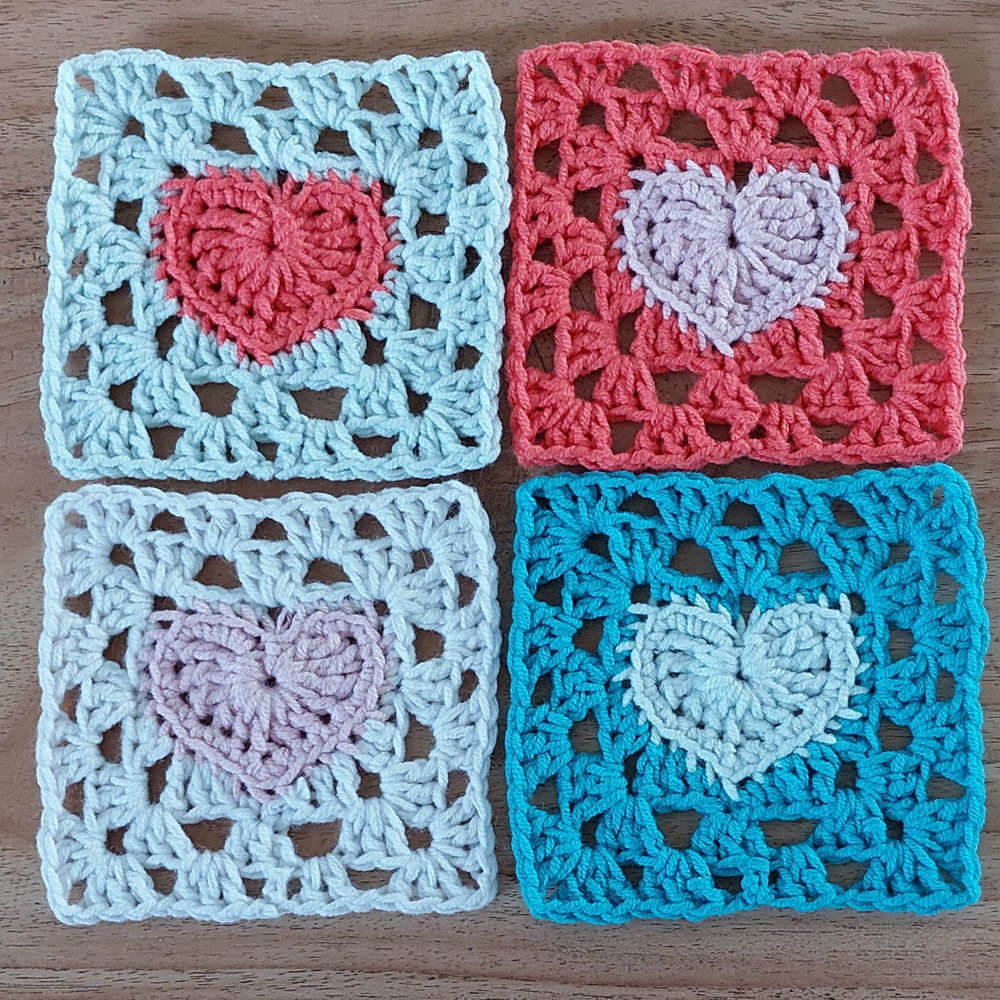 Granny Square with heart