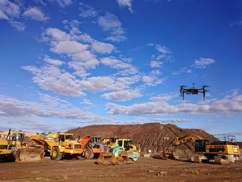 Drones are working alongside more traditional machines in the construction industry.