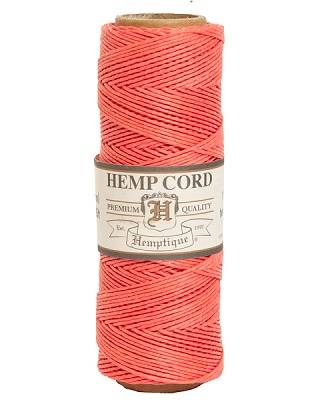 #10 (0.5mm) Hemp Cord Spool - Sunset Coral