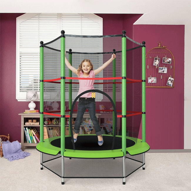 Best 14 Feet Kids Indoor Outdoor Large Jumping Bouncing Trampoline With Enclosure