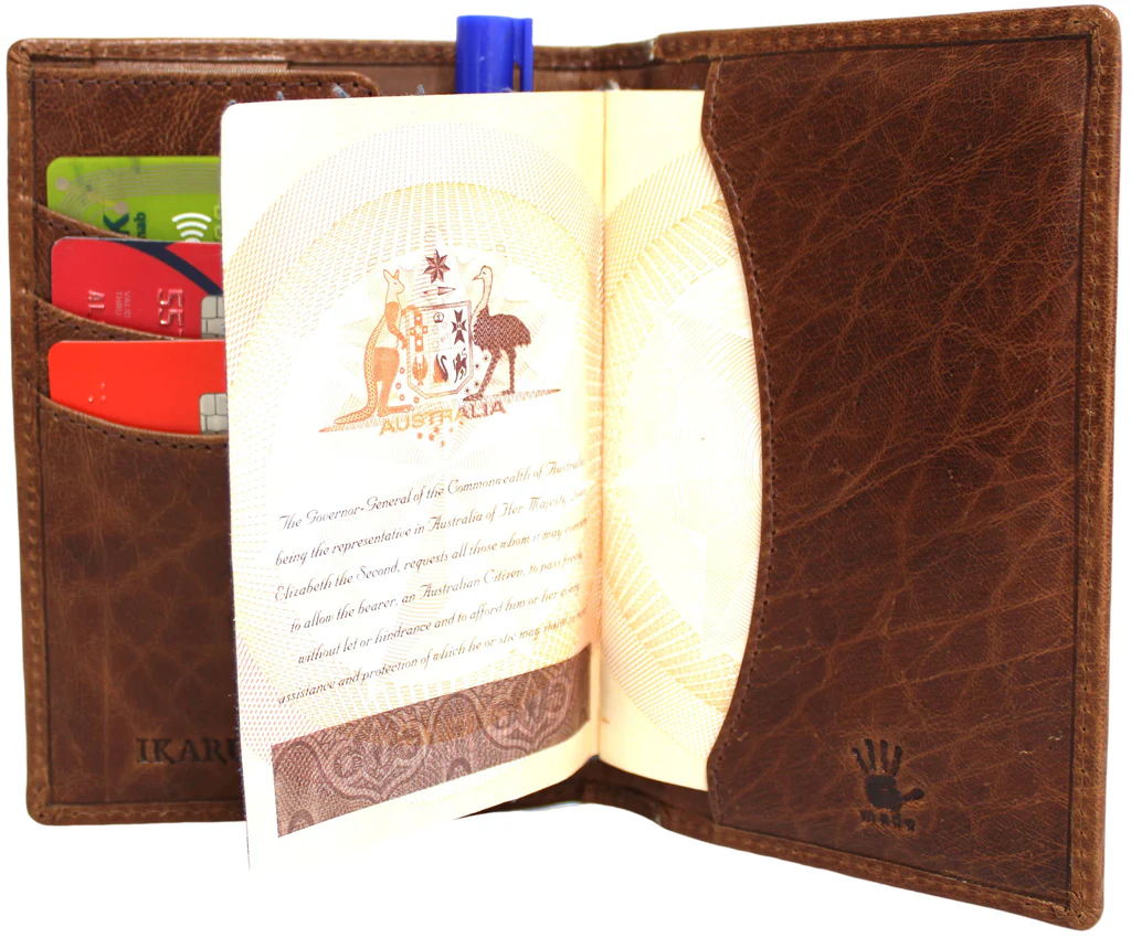 RFID Security Lined Leather Passport Holder Full Grain Cow Hide Leather. Style number: 11017 Hide & Chic - Image 17