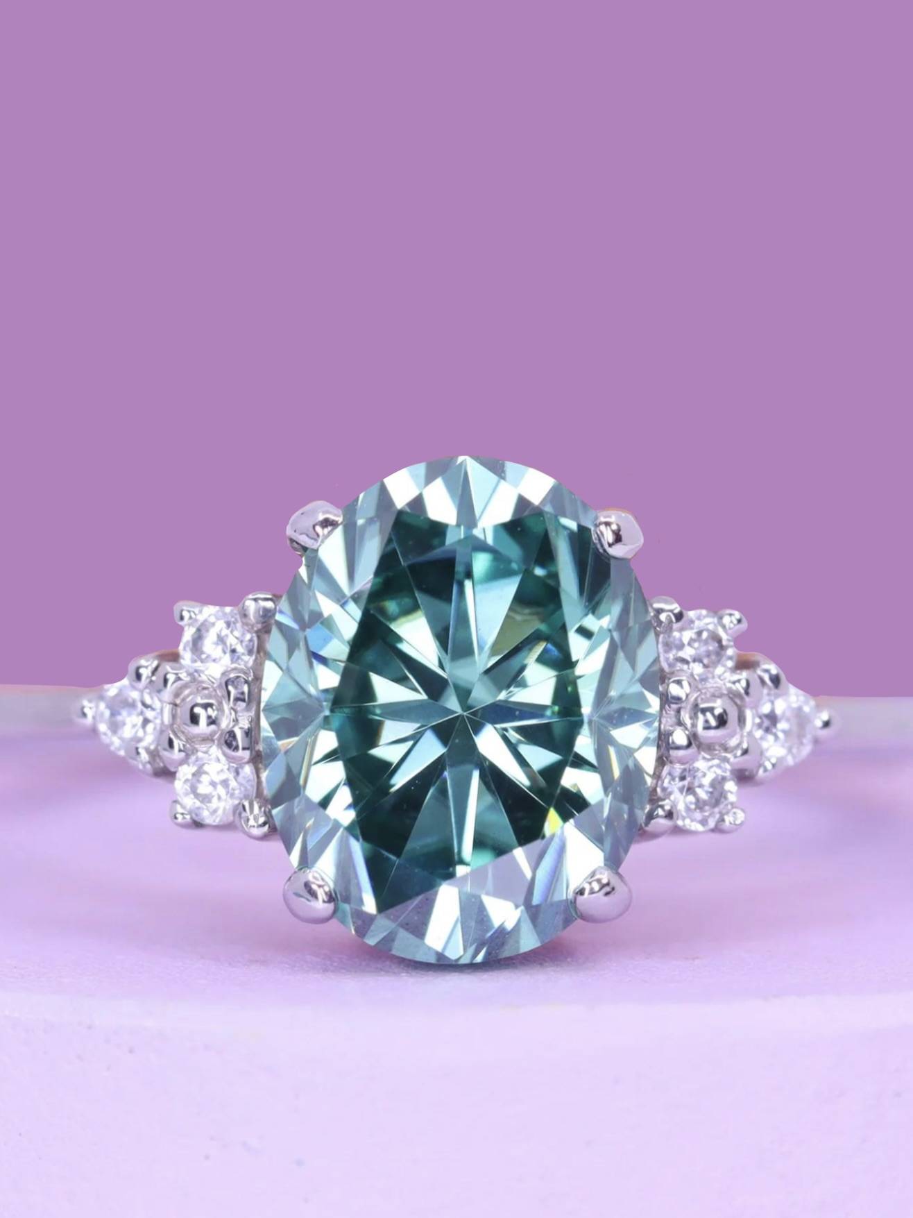 Moissanite engagement ring