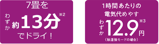 ハイパワー除湿能力