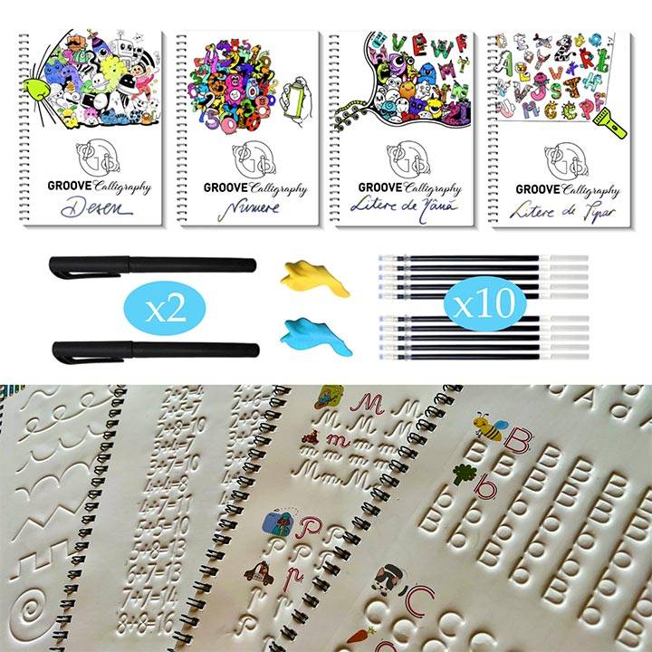 carti de scris, carti de colorat, manuale reutilizabile