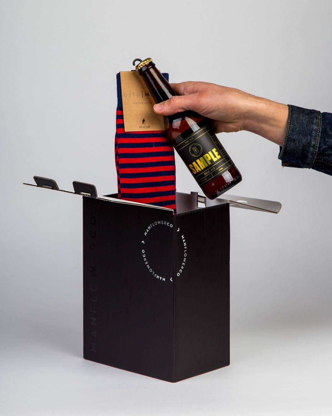 Socks + Beer, part of Manflower Co's range of Valentine's Day gifts for men.