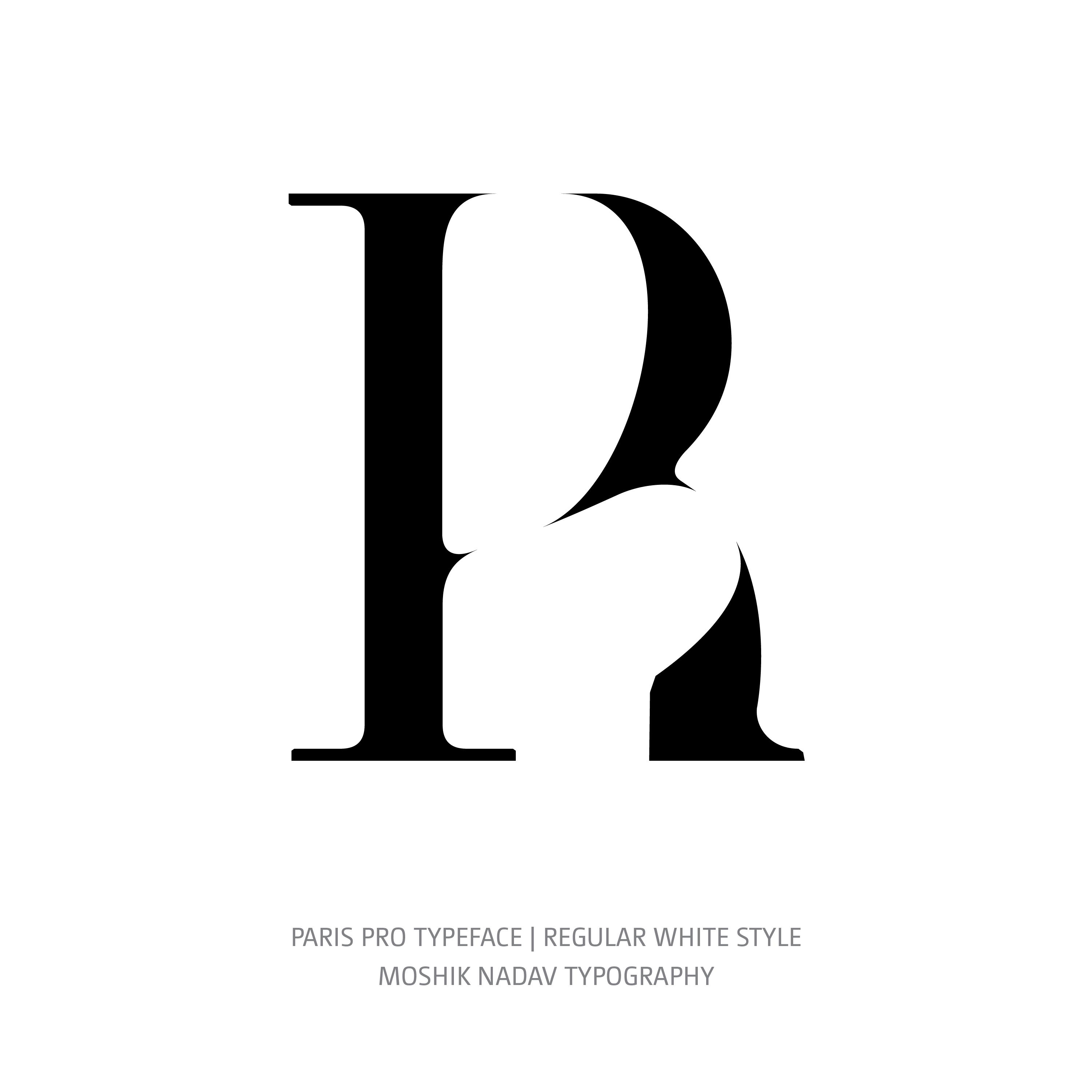 Paris Pro Typeface Regular White R