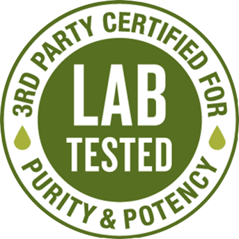 lab tested logo 3rd party certified for purity and potency