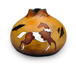 Use our Stick N Burn for Gorgeous Gourd Art Like this Example by Krystal Garrido