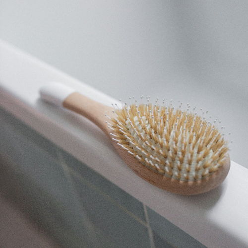 Brosse à Cheveux Poils de Sanglier Nylon Indispensable Rose I La