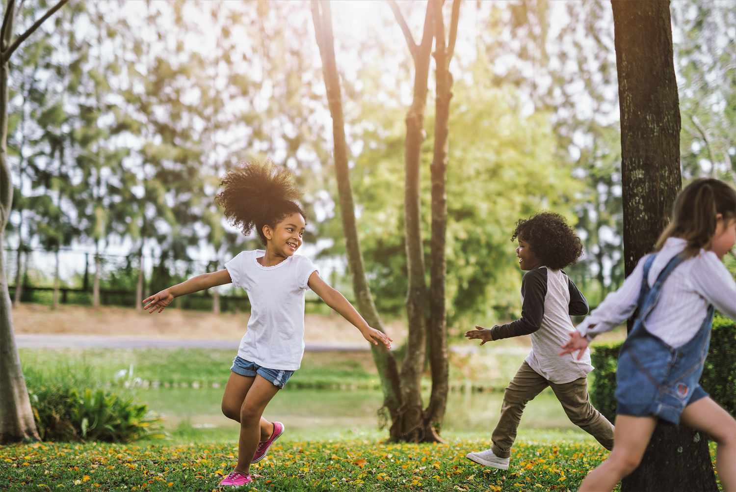 Kids playing outdoors