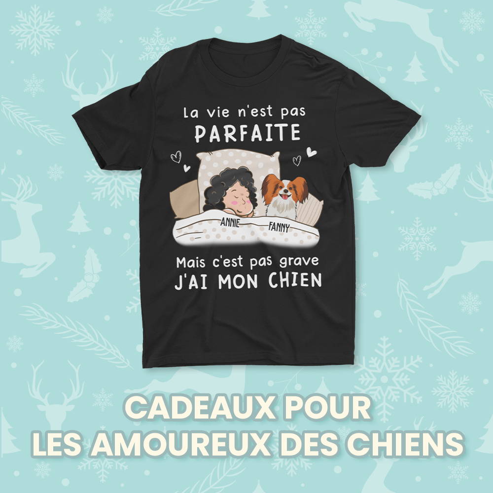 T-shirt Unisex Personnalisé - Pyjama Officiel Chien - TESCADEAUX