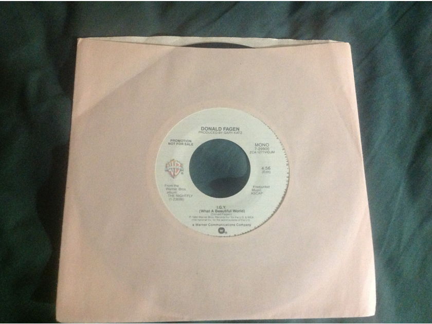 Donald Fagen - I.GY. Warner Brothers Records Promo Vinyl Single Mono/Stereo 45