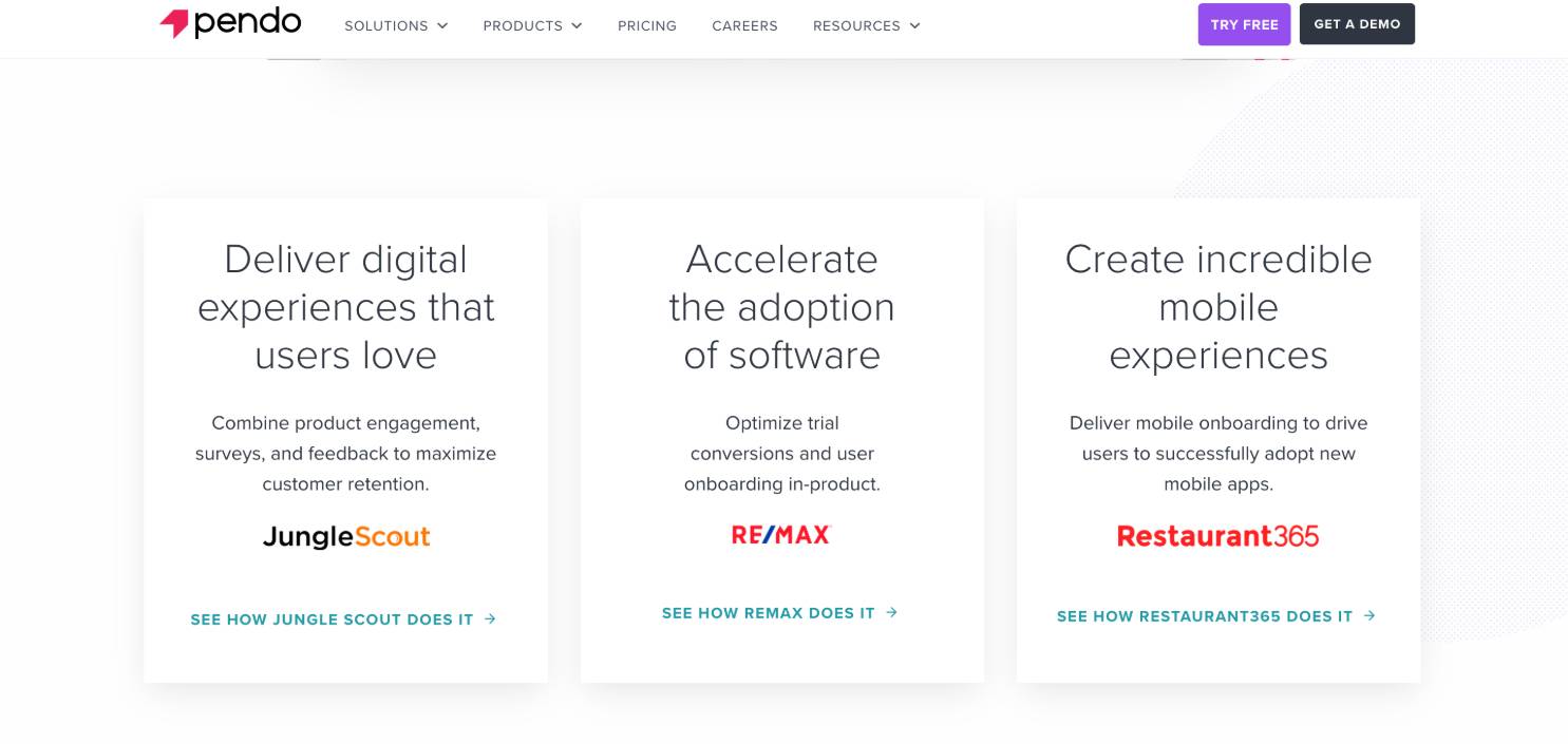 pendo product / service