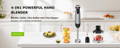 4-in1 Powerful Hand Blender Blender, whisk, 24oz Beaker and 17oz chopper Release your creative momentum