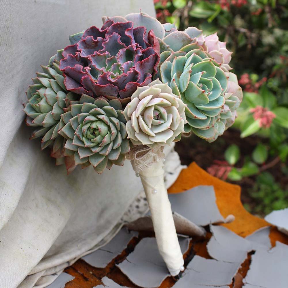 succulent bouquet wedding bouquets