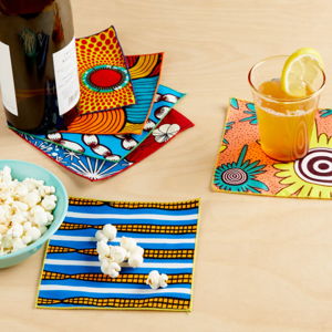 Royal Jelly Harlem Cotton Cocktail Napkins - Set of 6
