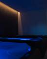 Recovery and wellness treatment room with ambient RGB LED lighting by Havit at DynamiQ Wellness Centre in Canberra ACT.