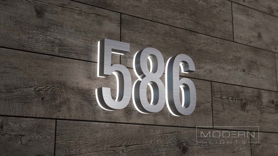 Steel letters wood wall